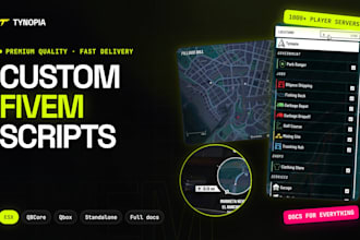 develop premium custom fivem scripts for your server