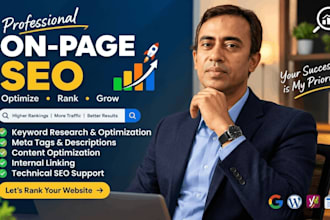 do professional on page and off page SEO for your website