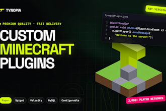 develop custom minecraft plugins for paper and spigot