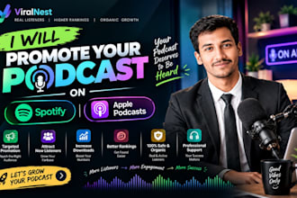 viralnest promote your podcast on spotify and apple podcasts