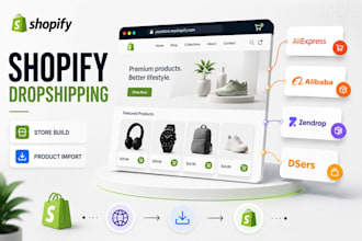 build shopify dropshipping store with aliexpress alibaba zendrop dsers