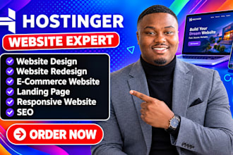 design, redesign and build a professional hostinger website