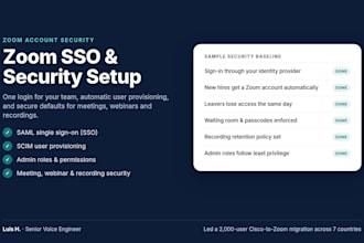 set up zoom sso, scim user provisioning and secure your zoom account