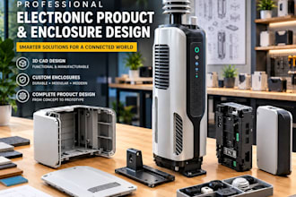 design 3d cad electronic enclosures, gadgets and hardware prototypes