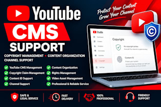 provide professional youtube cms, copyright management and channel support