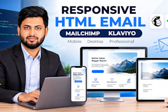 design HTML emails for mailchimp and klaviyo