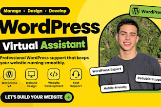 be your wordpress virtual assistant, wordpress website designer and developer