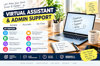 be your virtual assistant for admin support