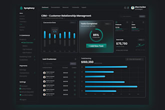 design dashboard UI, saas UI, admin panel, CRM and web app
