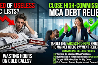 generate mca reverse consolidation leads for business debt relief