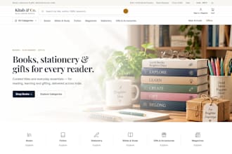 build a custom ecommerce website for books stationery and gifts