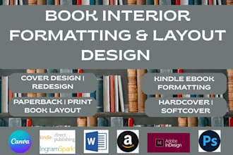 do interior design and format your book for ebook or paperback