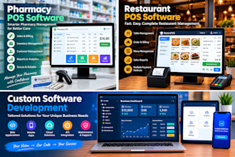 develop custom software, pos system, inventory and billing software