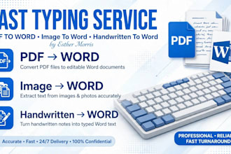 do fast and accurate typing and data entry work