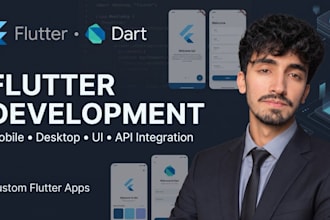 develop flutter mobile and desktop applications