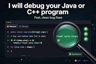 debug your java or cpp program