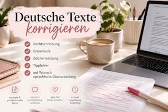 ich korrigiere und überarbeite deutsche texte