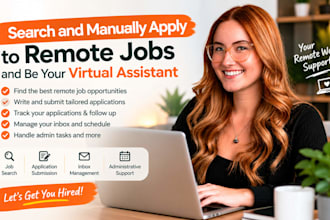 search and manually apply to remote jobs and be your virtual assistant