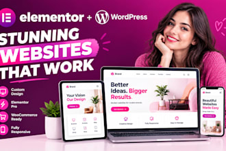 design wordpress website with elementor and elementor pro