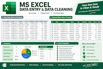 profesionaly do data entry and data deduplication