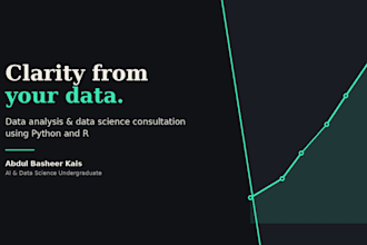 analyze your data and provide data science insights using python and r