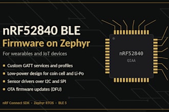 develop nrf52840 ble firmware on zephyr for wearables and iot devices