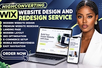 design wix website, redesign wix website, wix landing page design, wix ecommerce