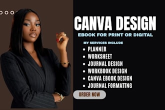 edit canva ebook, format journal workbook, digital planner, kdp guide for print