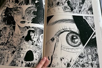 draw a unique comic book page or manga page
