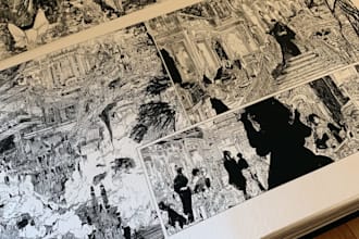 draw a unique comic book page or manga page