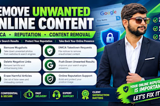 help remove mugshots, delete negative links, erase bad articles, false news in