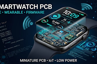 design smartwatch pcb, miniature wearable pcb, ble and embedded firmware
