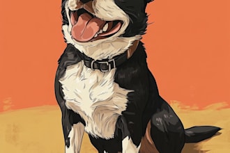 make disney pet portrait illustration