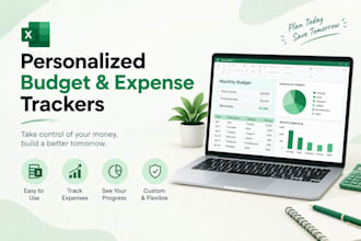 design a personalized budget or expense tracker in excel