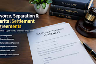 draft divorce separation and marital settlement agreements