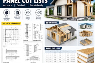 create sip shop drawings, 3d bim models, and panel cut lists