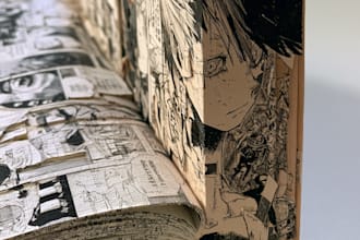 illustrate comic book manga page graphics novel manga