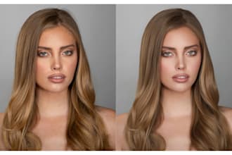 professional portrait and wedding photo retouching
