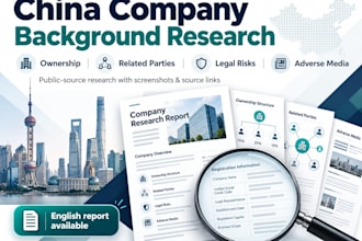 conduct china company due diligence and background research