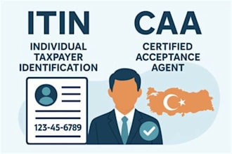 help you to get itin individual taxpayer number for non us residence as a caa