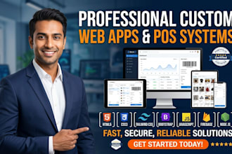 build custom web app pos software, and inventory dashboard