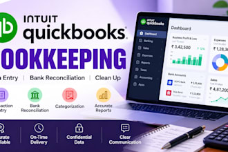 do quickbooks bookkeeping, data entry and bank reconciliation