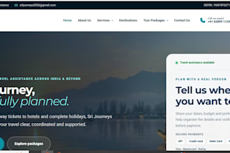 full wordpress website setu