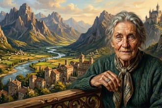 hand paint a custom landscape and portrait oil painting