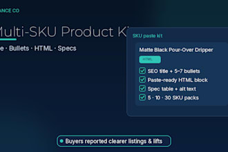 write SEO product descriptions for shopify packs with HTML bullets and alt text