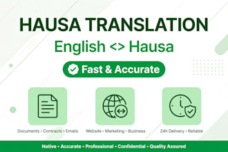 translate hausa to english and english to hausa accurately