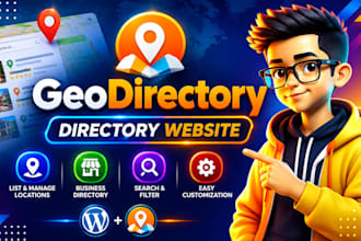 design responsive directory website using geodirectory, directorist and hivepres