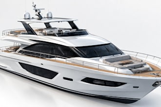 design 3d boat, hull and yacht models realistic rendering and animation for you