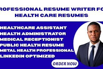write an ats healthcare resume or CV
