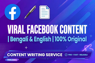 write viral bengali facebook posts and video scripts
